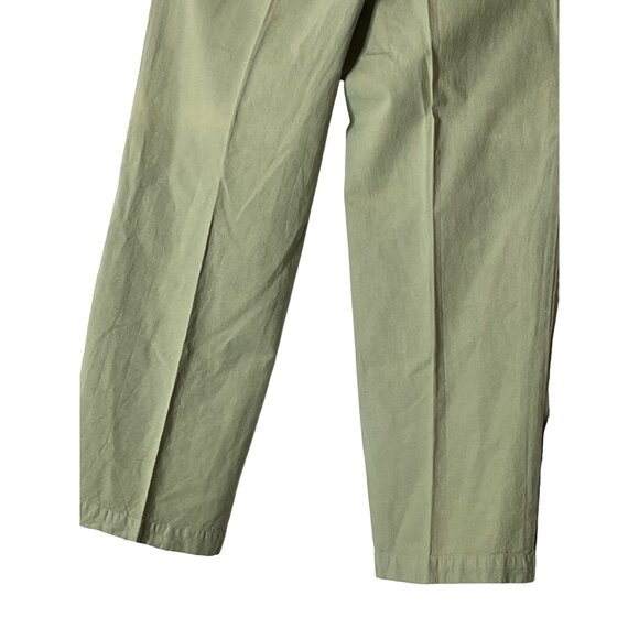 Erika Women's Drawstring Cotton Pants Olive Green Size 5 Wide Leg Cotton - Picture 9 of 11